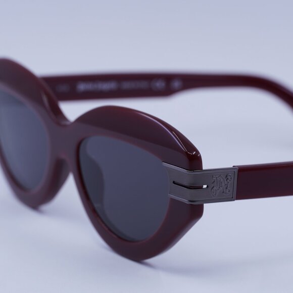 Palm Angels PERI10F MIRACLE 2507 Sunglasses Red Cat Eye Frame, Dark Grey Lenses - Picture 2 of 11